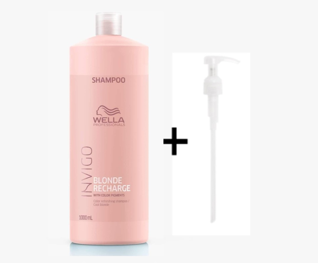 Wella Invigo Blonde Recharge Cool Blonde kills gold tones Shampoo 1000ML + PUMP