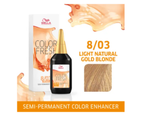 2 x Wella semi Permanent colour fresh 8/03 in damaged boxes