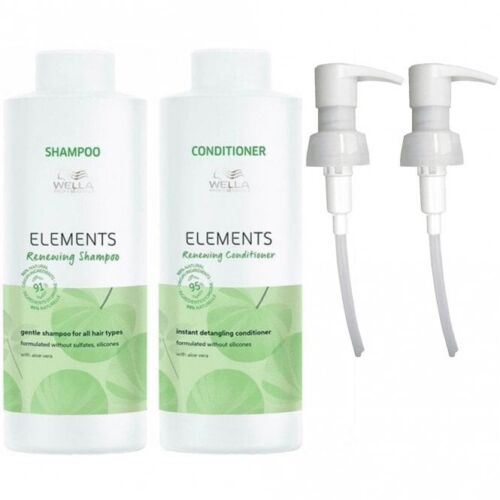 Wella Elements 1000ml Duo + Two Pumps FREE P&P