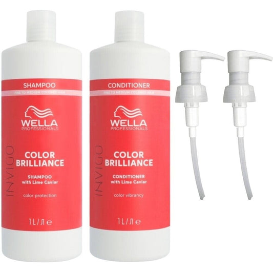 Wella iNVIGO Professional Brilliance Fine/Normal 1000ml Duo & pumps