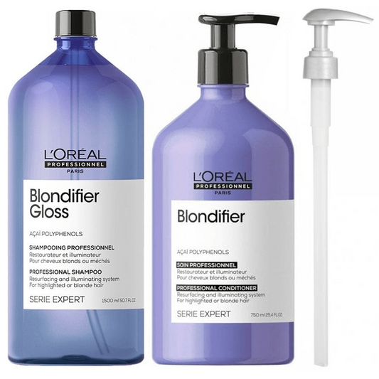 L'Oreal Serie Expert Blondifier Gloss 1500ml Duo with pumps